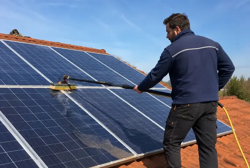 Nettoyage et entretien de panneaux solaires à Campôme